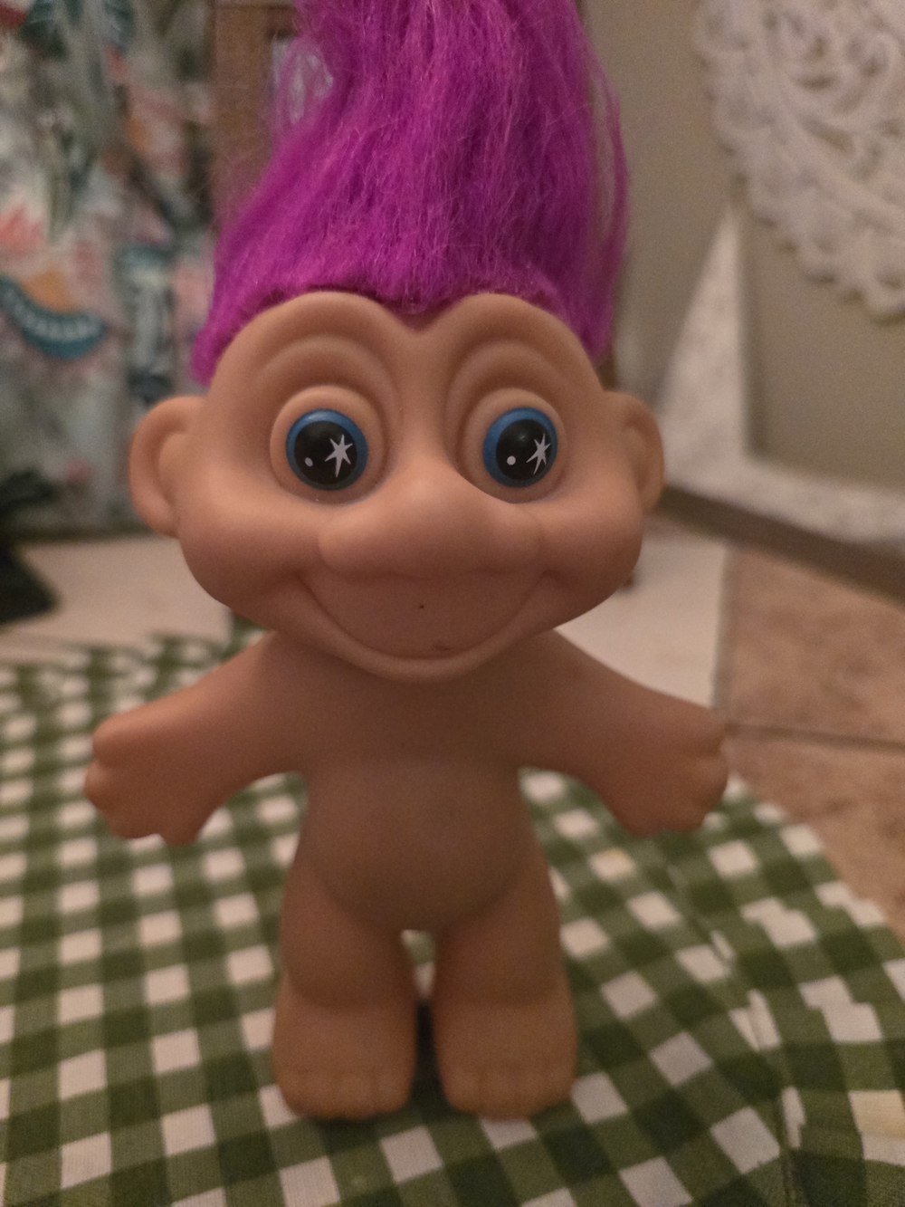 Vintage 1992 "Talking" Troll Doll Purple-Haired